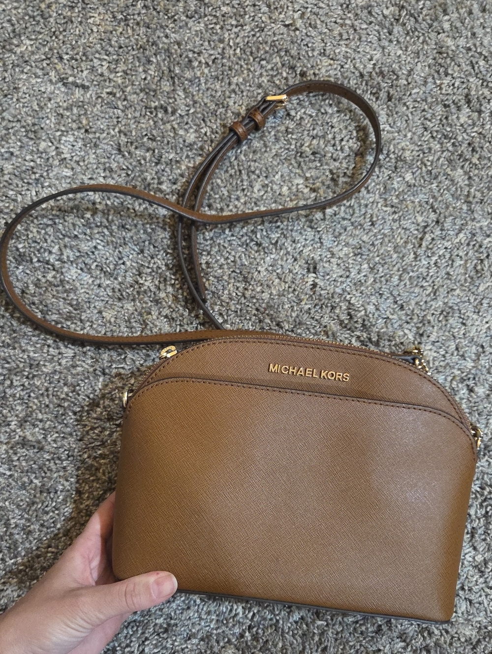 Michael Kors Tan Brown Saffiano Crossbody Bag